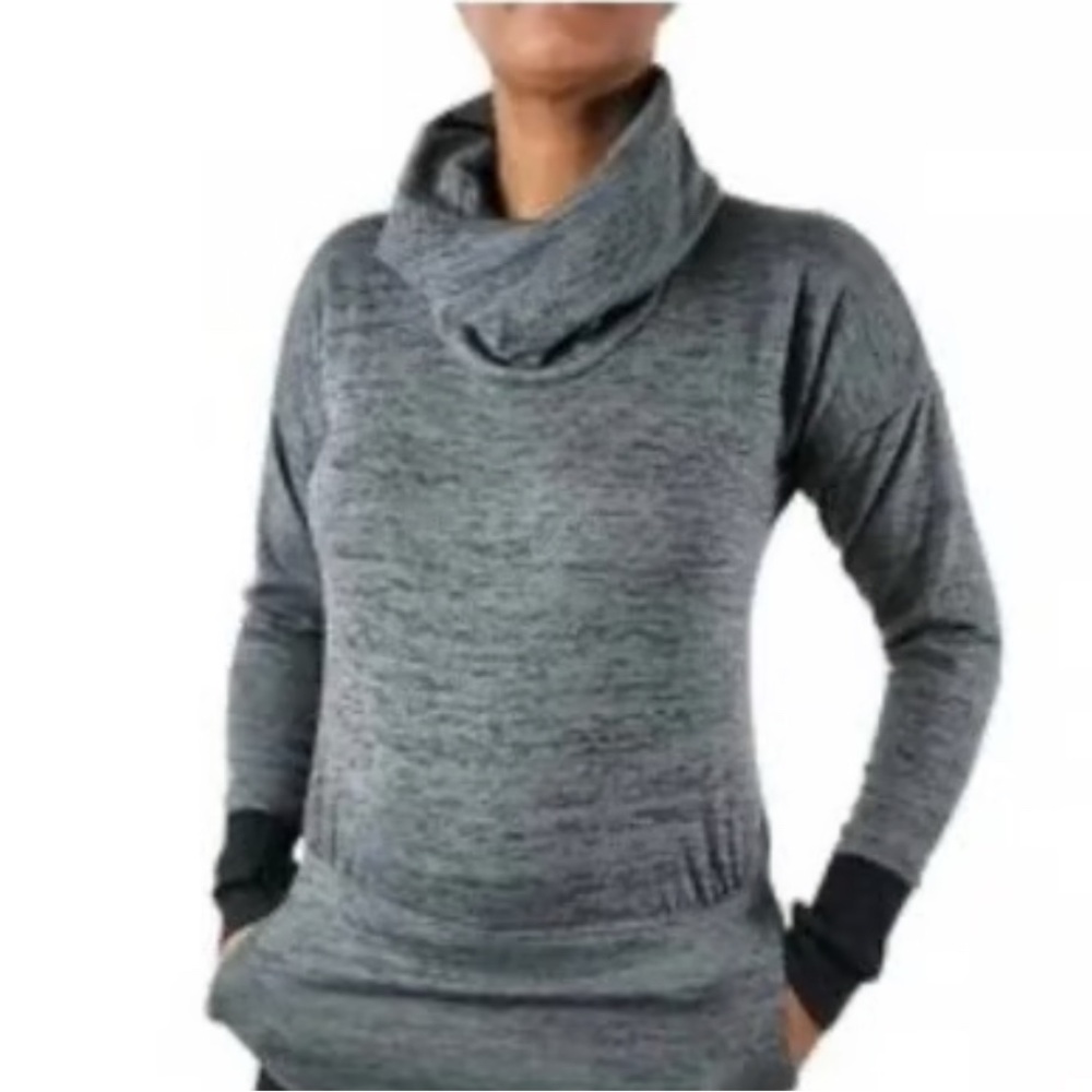 Athleta GAP Cowl Neck Sweater Sweatshirt Pullover With Thumbholes Yoga Pilates